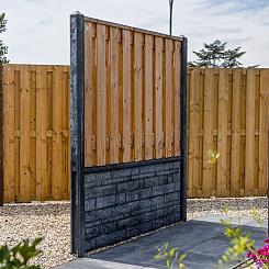 <p>Betonpalen- en platen zijn nodig om een betonschutting te maken. Betonschuttingen zijn schuttingen die opgebouwd zijn in een betonnen kader. De betonnen materialen geven de schutting een robuuste uiistraling en heeft het voordeel dat het niet kan slijten. Met verschillende hoogtes onderplaten is het mogelijk om verschillende variaties te maken.</p>
