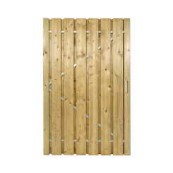 Vuren Deur Recht Vert. + Stalen Frame Links - 100x190