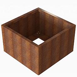 Bloembak Module+ 300x300x56cm - Corten
