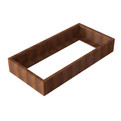 Plantenbak Module+ rechthoek 28 cm hoog - Corten