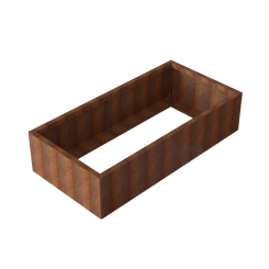 Plantenbak Module+ rechthoek 42 cm hoog - Corten