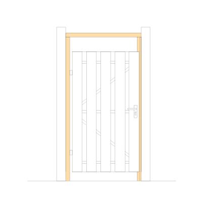 Vuren Deurkozijn 160x210 (incl. bevestigingsmaterialen)
