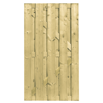 Vuren Deur Recht Vert. - 100x180