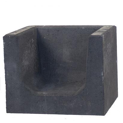 U-Hoeksteen 40x50x40 - Zwart (MBI)