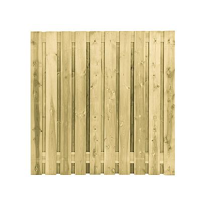 Grenen Scherm Recht Hor./Vert. 21 planken - 180x180 (t.b.v. betonschutting)