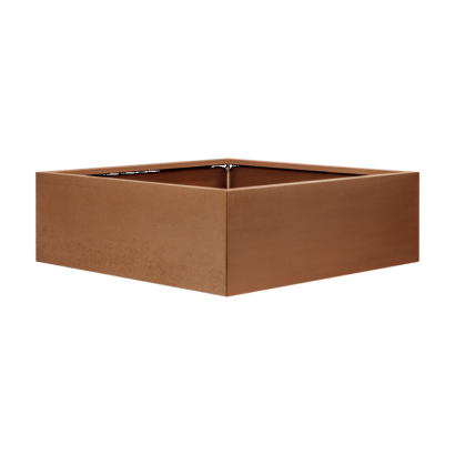 Plantenbak vlak 150x150x60 cm - Corten