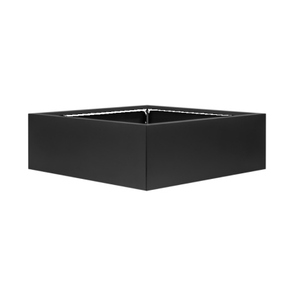 Plantenbak vlak 120x120x60 cm - Grafiet Zwart