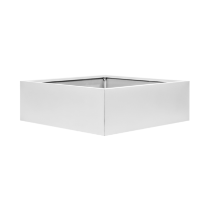 Bloembak vlak 120x120x40 cm - Wit