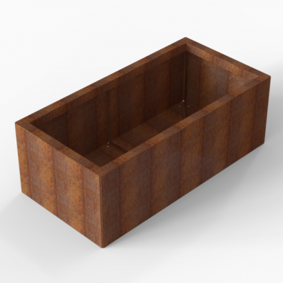 Bloembak Module+ 60x300x28 cm - Corten