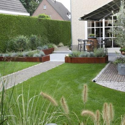 Bloembak Module+ 60x300x28 cm - Corten