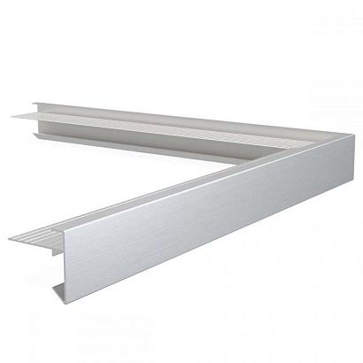 Aluminium buitenhoek zilverkleurig incl. verbindingsstuk 45X45X500 mm
