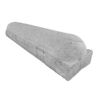 Stootband met voet 20x17x95 2x Recht - Grijs