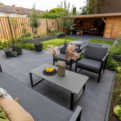 GeoCeramica® Entrée 60x60x4 - Flow Black