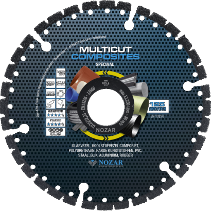 Diamantzaag D125/22,2 mm Multicut Composites