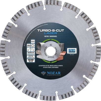 Diamantzaag D230/22,2 mm Laser Turbo-S-Cut Profi Line beton/uni