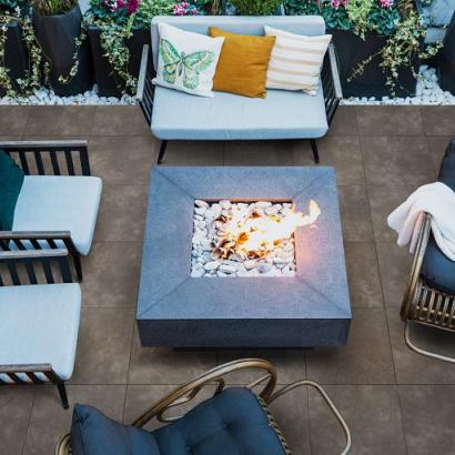 Kera Twice 60x60x4,8 - Fiammato Antracite Decor