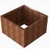 Bloembak Module+ 270x270x56 cm - Corten